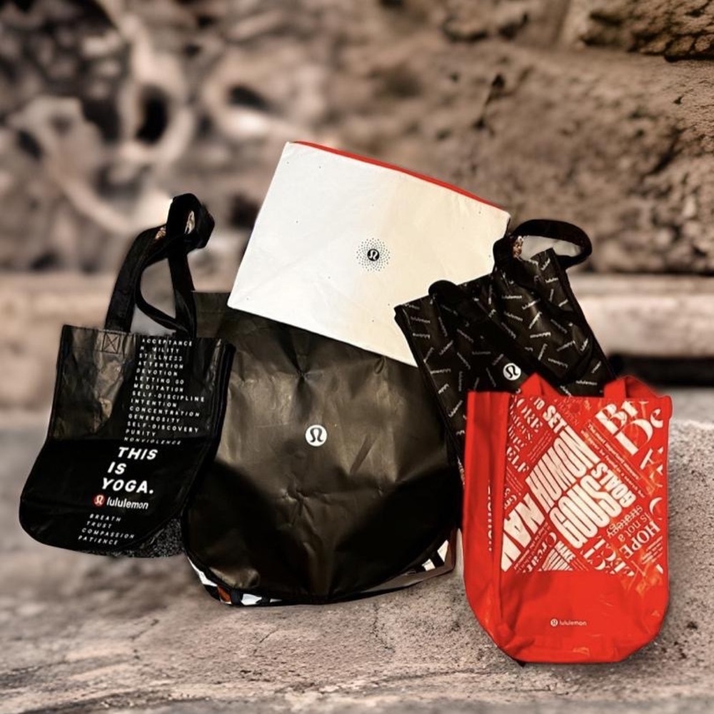 Lululemon Tote Bags Various Sizes and Styles SET OF 5 BAGS!